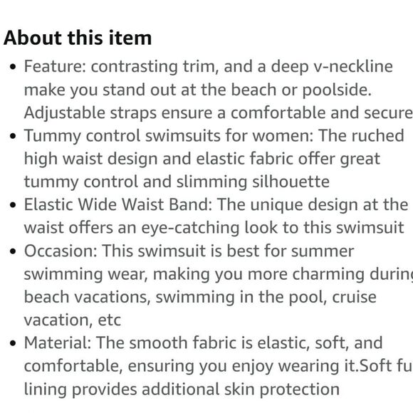 Light Blue One-Piece Swimsuit with Multicolor Waistband - Picture 6 of 6